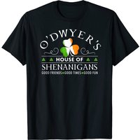T-shirt O'Dwyer House of Shenanigans avec nom de famille irlandais pour hommes — T-shirts pour hommes