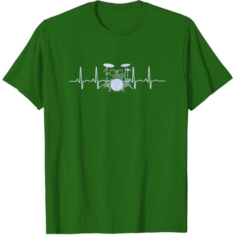 T-shirt Drummer Drum Heartbeat Lifeline pour hommes — T-shirts pour hommes