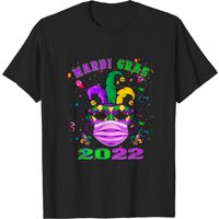 T-shirt Mask And Face Mask Mardi Gras 2022 pour hommes — T-shirts pour hommes
