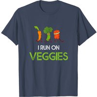 I Run On Veggies Vegan Runner T-Shirt for Men — Mens T Shirts