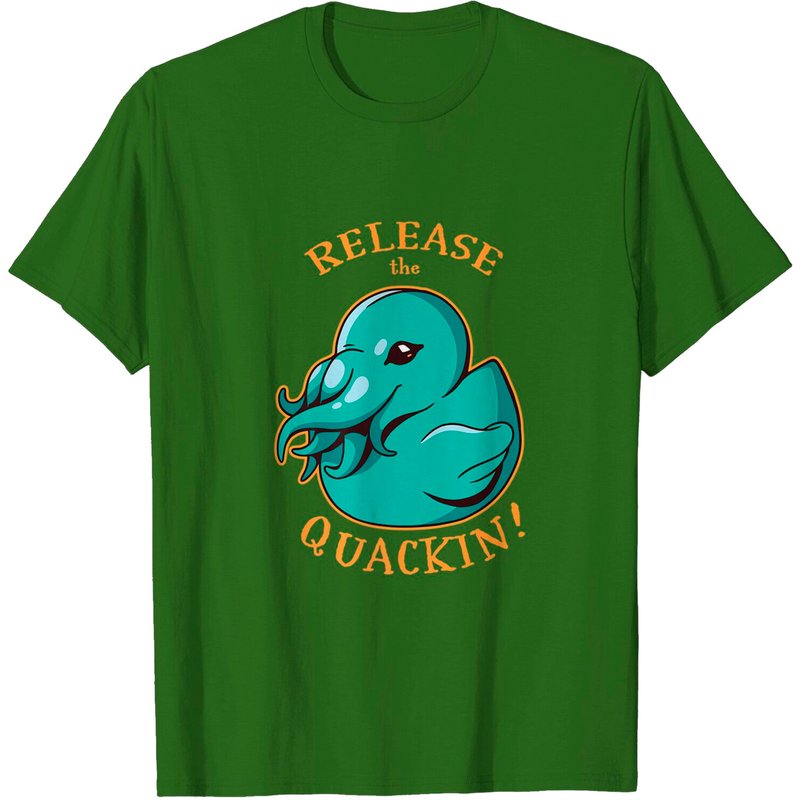 Release The Quackin Funny Kraken Meme Duck Gift T-Shirt — Mens T Shirts