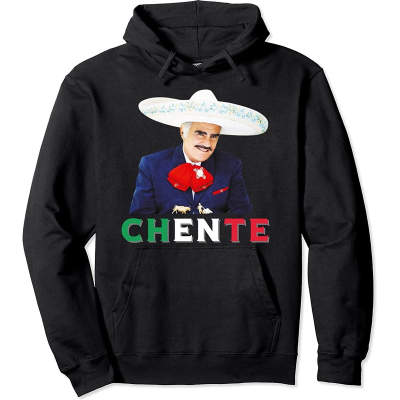 Chente Vicente Fernandez - Hoodie avec Drapeau Mexicain I Still Be King — Sweats à capuche pour hommes