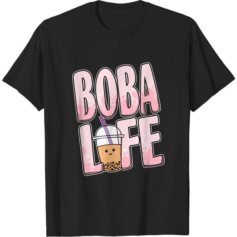 Kawaii Boba Life Bubble Milk Tea Lover T-Shirt for Men — Mens T Shirts