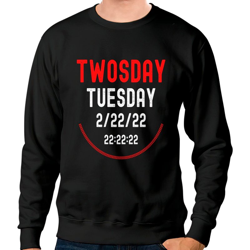 Sweatshirt unisexe Twosday mardi 22 février 2022 — Sweats à capuche pour hommes