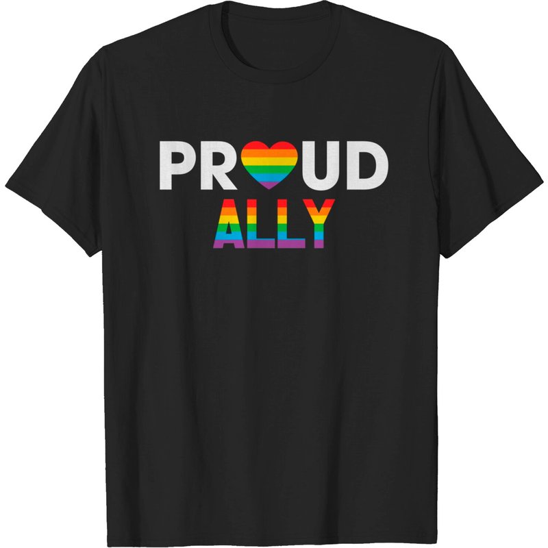 T-shirt Proud Ally LGBT Heart Mois de la Fierté Gay pour Hommes — T-shirts pour hommes