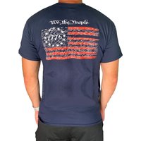 T-shirt bleu marine We The People avec drapeau américain de Country Life — T-shirts pour hommes