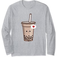 T-shirt à Manches Longues Kawaii Bubble Tea Love pour Unisexe — T-shirts pour hommes