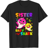 T-shirt d'anniversaire Sister Of The Baby Shark pour hommes