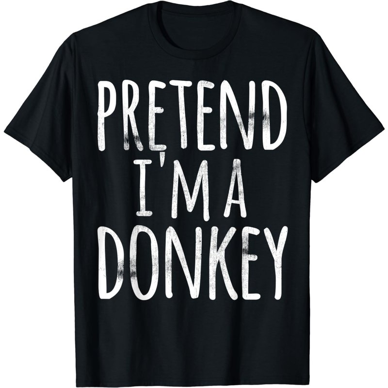 T-shirt de costume Halloween Je fais semblant d'être un âne pour hommes — T-shirts pour hommes