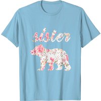 T-shirt Floral Sister Bear pour hommes - Bear de famille assorti