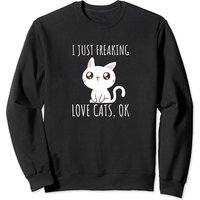 Je Freaking Aime Les Chats Sweatshirt Unisexe