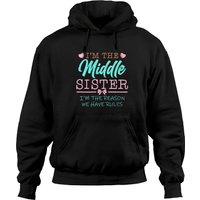 Hoodie Pullover Je Suis La Sœur du Milieu — Sweats à capuche pour hommes