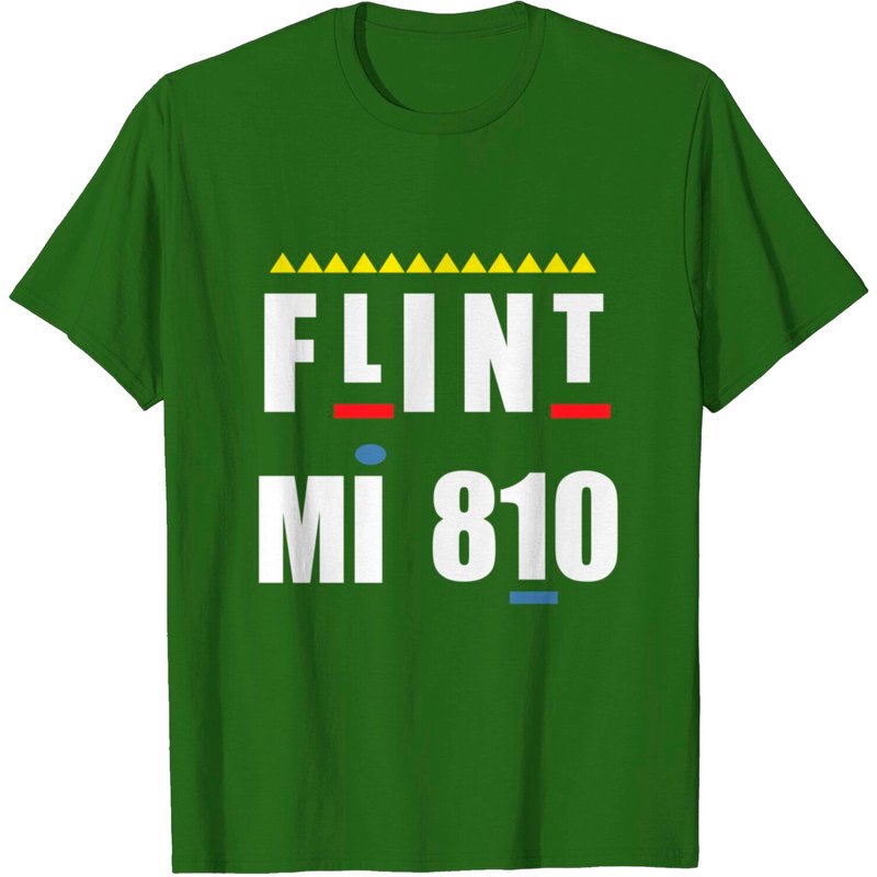 T-shirt de fierté des résidents natifs de Flint Michigan MI 810 — T-shirts pour hommes