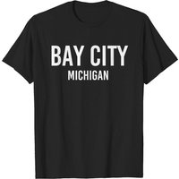 T-shirt sportif vintage patriote de Bay City Michigan pour hommes