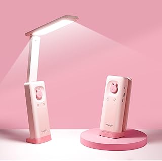Lampe de Bureau VAVOFO Lapin, Lampe de Table LED Pliable Rechargeable