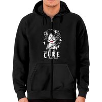 Haut à fermeture éclair The Cure Robert Smith pour unisexe en noir — Sweats à capuche pour hommes