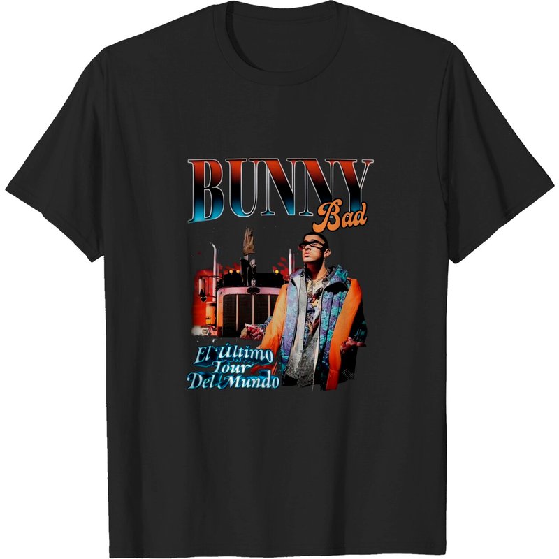 T-shirts pour hommes Bad Bunny en noir — T-shirts pour hommes