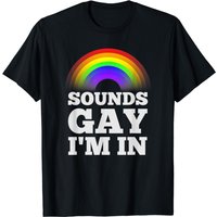 T-shirt drôle pour hommes - Design arc-en-ciel de fierté