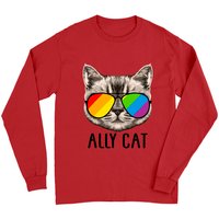 T-shirt à manches longues Ally Cat - Design Drapeau LGBTQ — T-shirts pour hommes