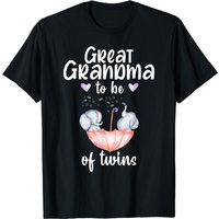 T-shirt pour hommes Great Grandma To Be Of Twins Baby Shower Elephant