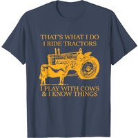 C'est Ce Que Je Fais Je Conduis Des Tracteurs Je Joue Avec Des Vaches T-Shirt — T-shirts pour hommes