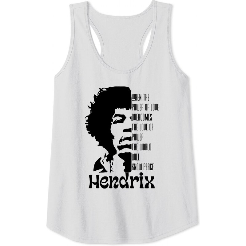 Débardeurs avec citation de Jimi Hendrix pour hommes en gris foncé — T-shirts pour hommes
