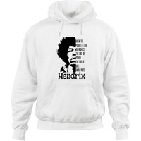 Hoodie Unisexe avec Citation de Jimi Hendrix en Vert Militaire — Sweats à capuche pour hommes