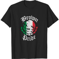 T-shirt Brown Pride avec design de drapeau mexicain