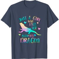 Juste une fille qui aime son dragon barbu T-shirt pour hommes
