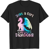 Juste une fille qui aime les dragons T-shirt pour hommes