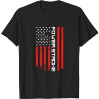 T-shirt Power Stroke Drapeau Américain Moteur Powerstroke pour Hommes — T-shirts pour hommes