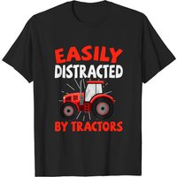 Easily Distracted By Tractors Men's Funny T-Shirt