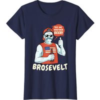 T-shirt Brosevelt Teddy Roosevelt Bro avec une bière pour le 4 juillet
