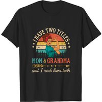 T-shirt Vintage "J'ai Deux Titres : Maman et Grand-mère" pour Hommes