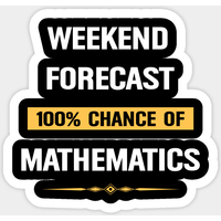 Autocollant Prévisions du Week-end en Mathématiques — Autocollants et stickers
