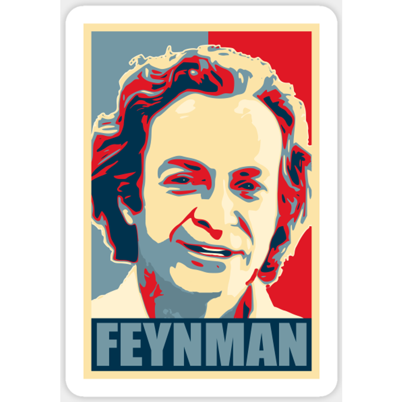 Richard Feynman - Feynman Sticker — Stickers & Decals