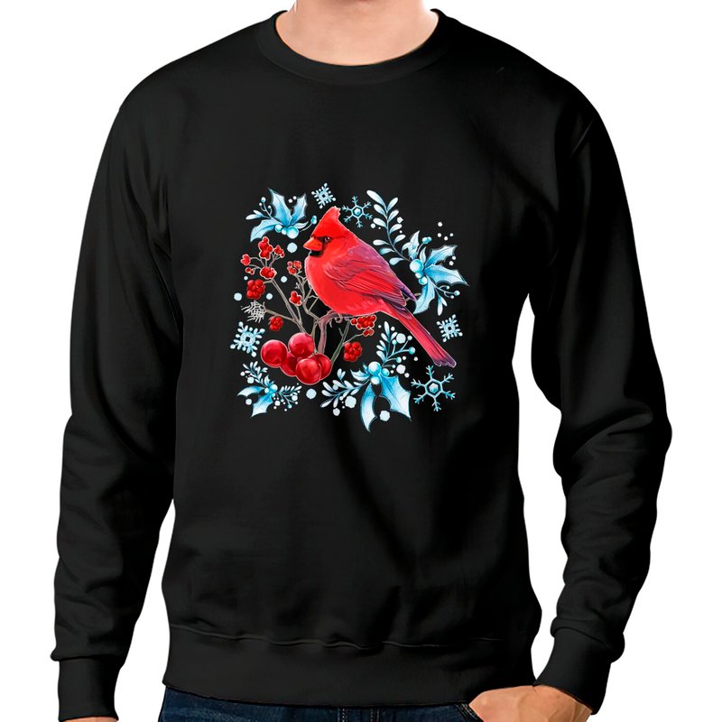 Sweatshirt Vintage pour Amateurs d'Oiseaux Cardinal Rouge — Sweats à capuche pour hommes