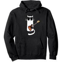 Hoodie Pullover Chat Amusant Jouant de la Basse