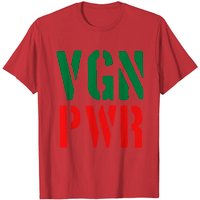 T-Shirt VGN Vegan PWR Power pour Hommes en Noir — T-shirts pour hommes