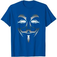 Anonymous Mask Silver T Shirt for Men