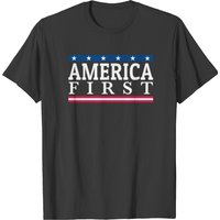 America First Men's T-Shirt in Black — Mens T Shirts