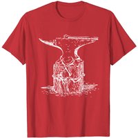 Distressed Vintage Blacksmith Anvil T-Shirt for Men