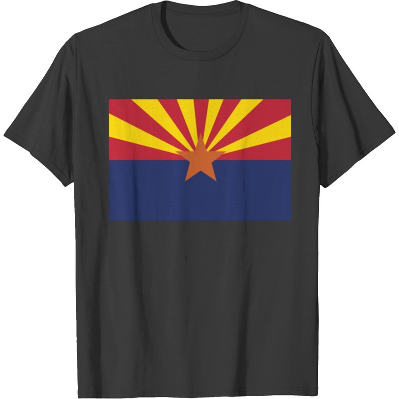 Arizona State Flag T-Shirt for Men in Black