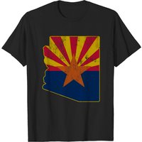 T-Shirt Vintage avec le Drapeau de l'État de l'Arizona pour Hommes — T-shirts pour hommes