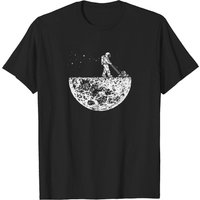 Astronaut Mows The Moon T Shirt for Men — Mens T Shirts