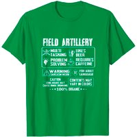 T-Shirt pour hommes Field Artillery en noir — T-shirts pour hommes
