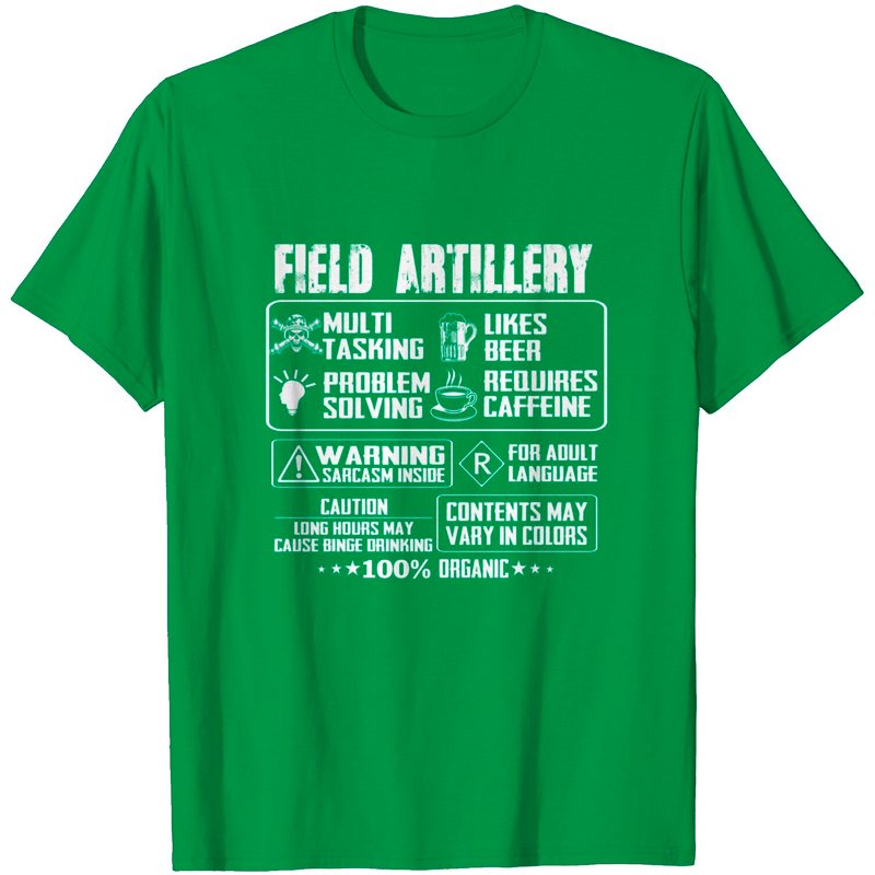 T-Shirt pour hommes Field Artillery en noir — T-shirts pour hommes