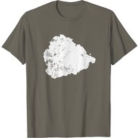 T-shirt Carte Simple de l'Île Ascension pour Hommes en Noir — T-shirts pour hommes
