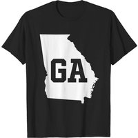 T-Shirt pour hommes avec carte de l'État de Géorgie