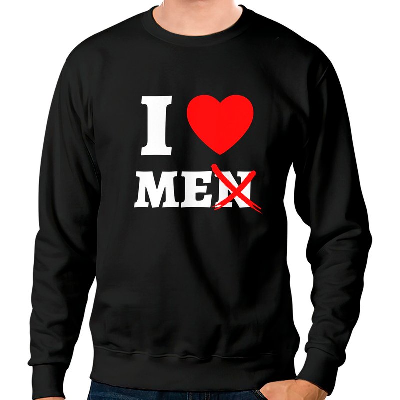 Sweatshirt Unisexe Noir I Love Me — Sweats à capuche pour hommes